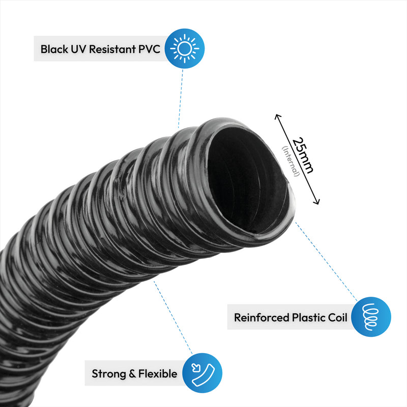 Black Corrugated Pond Hose