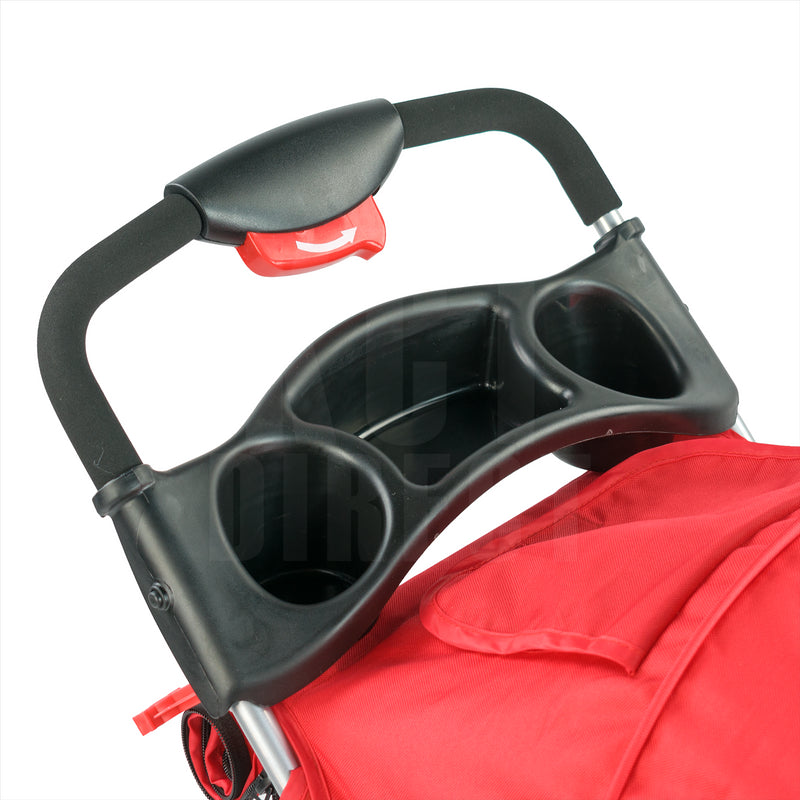 Hooded Pet Stroller - Red