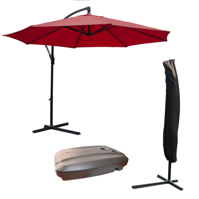 KCT 3.5m Large Cantilever Garden Parasols with Optional Base / Cover