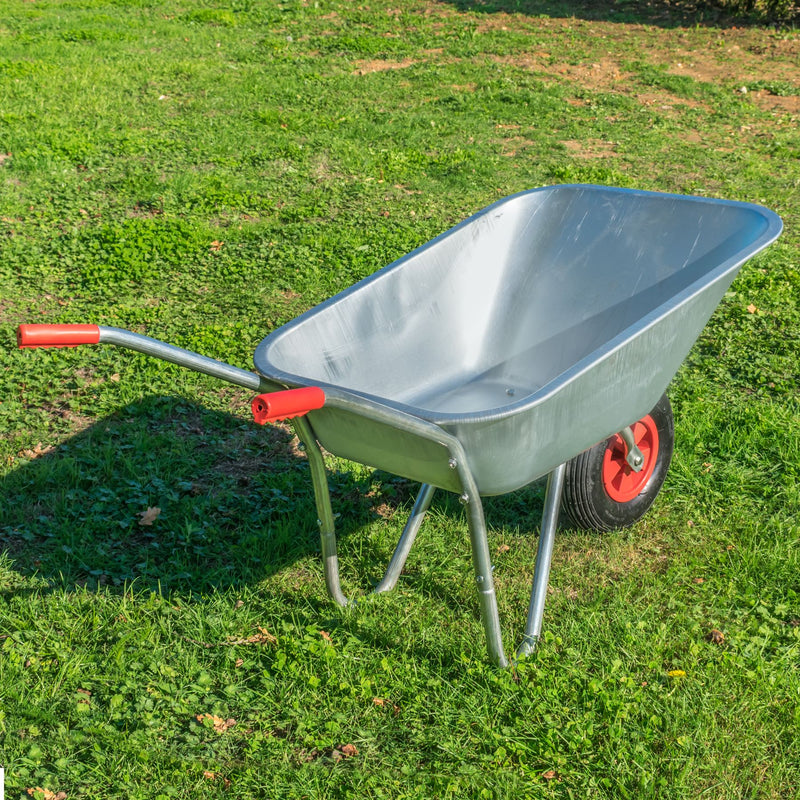 KCT 80 Litre Garden Galvanised Steel Wheelbarrow