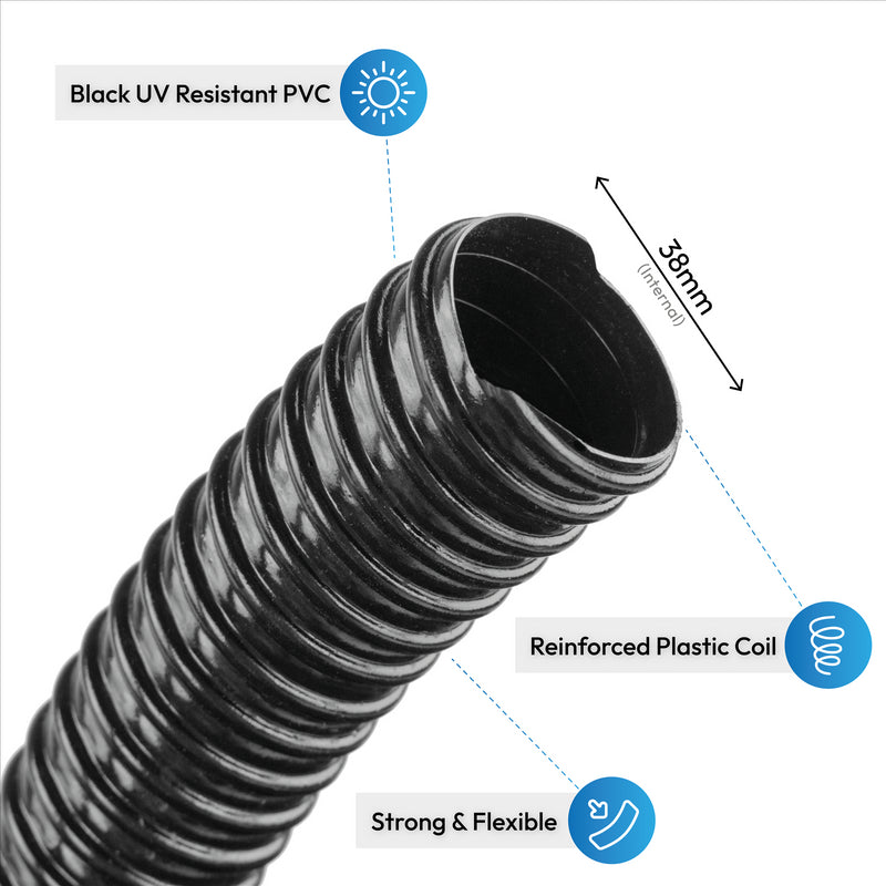 Black Corrugated Pond Hose