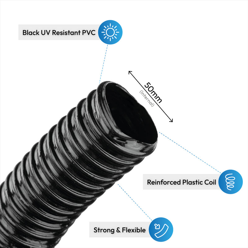 Black Corrugated Pond Hose