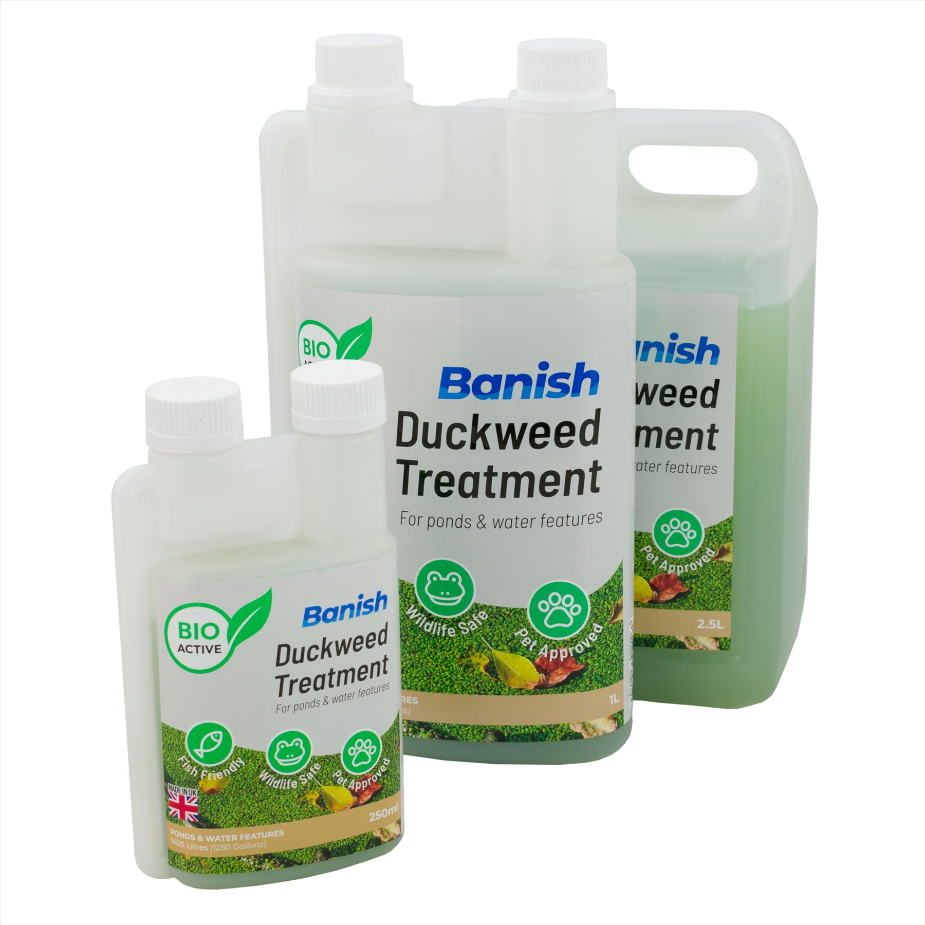 Banish BioActive Duckweed Treatment - Pond Water Algae Remover