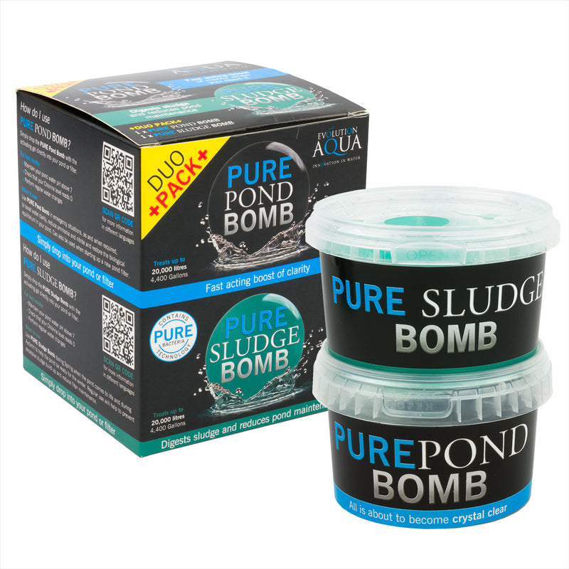 Evolution Aqua Pure Pond Bomb & Pure Sludge Bomb Duo Packs