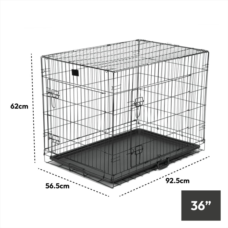 KCT Folding Pet Crates with Plastic Tray