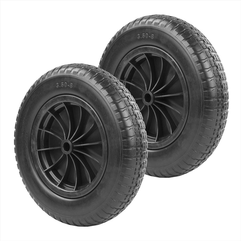 KCT Wheelbarrow Wheels 14" & Axel 128x2mm