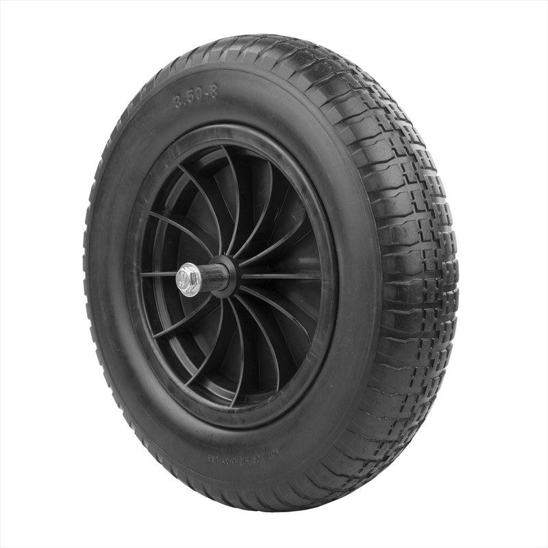 KCT Wheelbarrow Wheels 14" & Axel 128x2mm