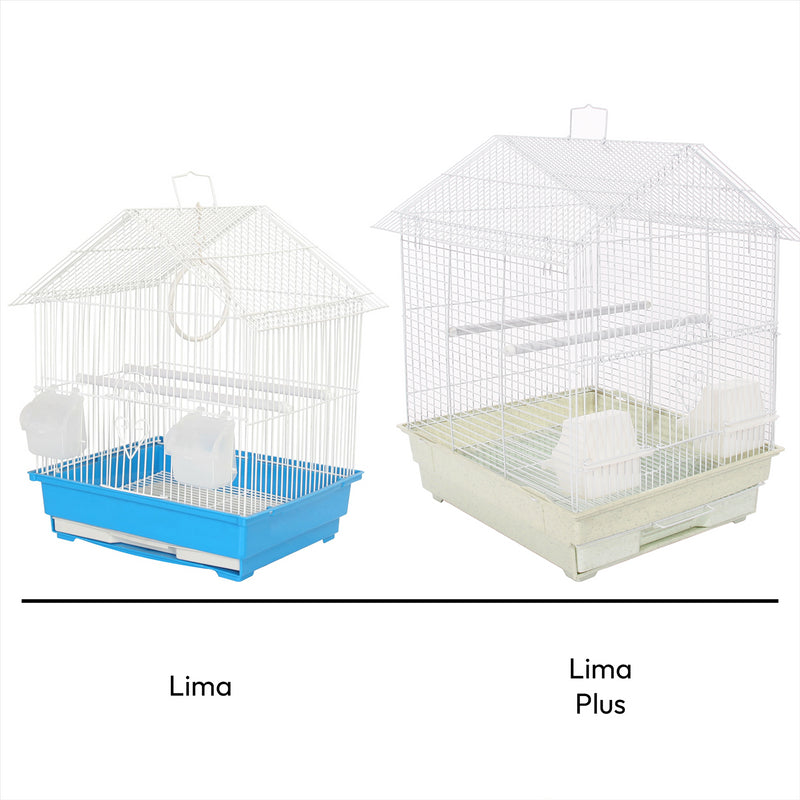 KCT Lima Plus Exotic Portable Bird Small Cage - White