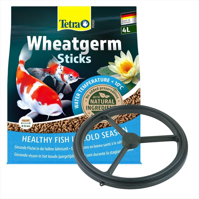 Tetra 4L Wheatgerm Sticks Fish Food + Feeding Ring