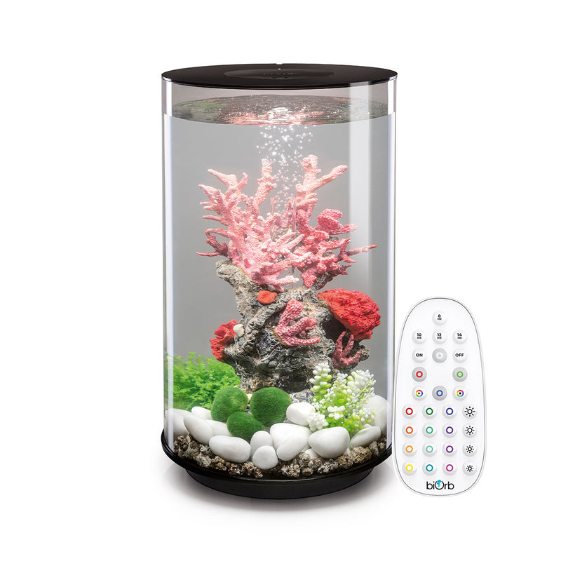 biOrb Tube 30L Black Aquarium with MCR LED Lighting