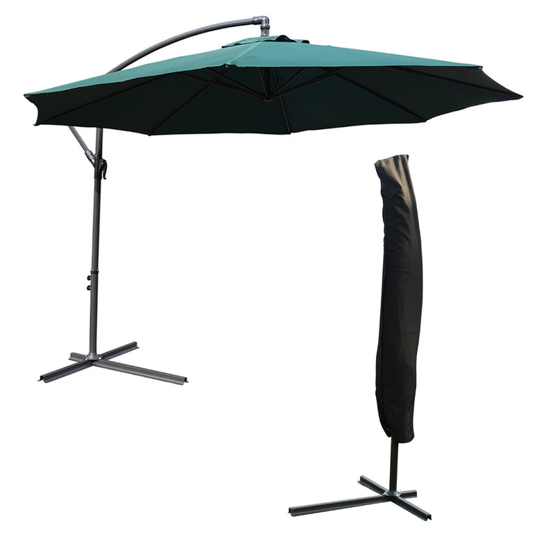 KCT 3.5m Large Cantilever Garden Parasols with Optional Base / Cover