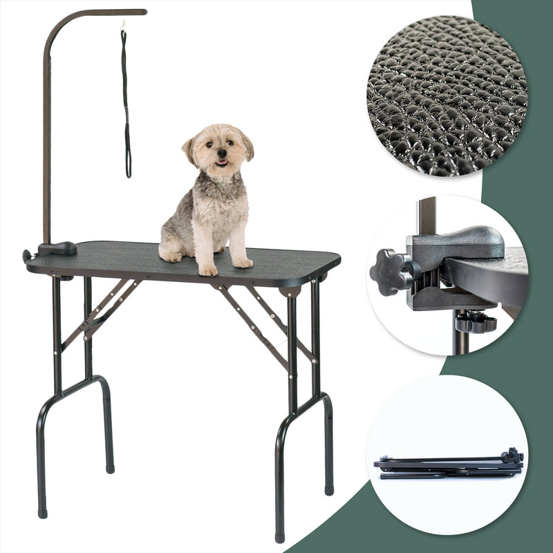 Dog Grooming Table – Portable/Foldable with Leash Tether