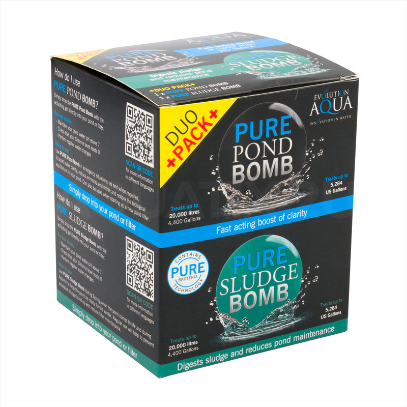 Evolution Aqua Pure Pond Bomb & Pure Sludge Bomb Duo Packs