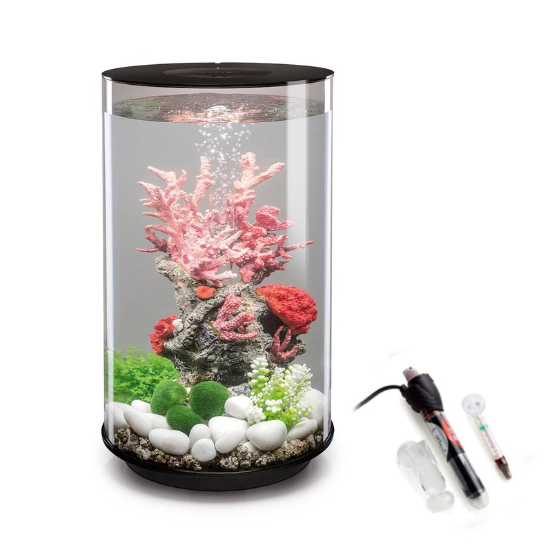 biOrb Tube 30L Black Aquarium with MCR LED Lighting