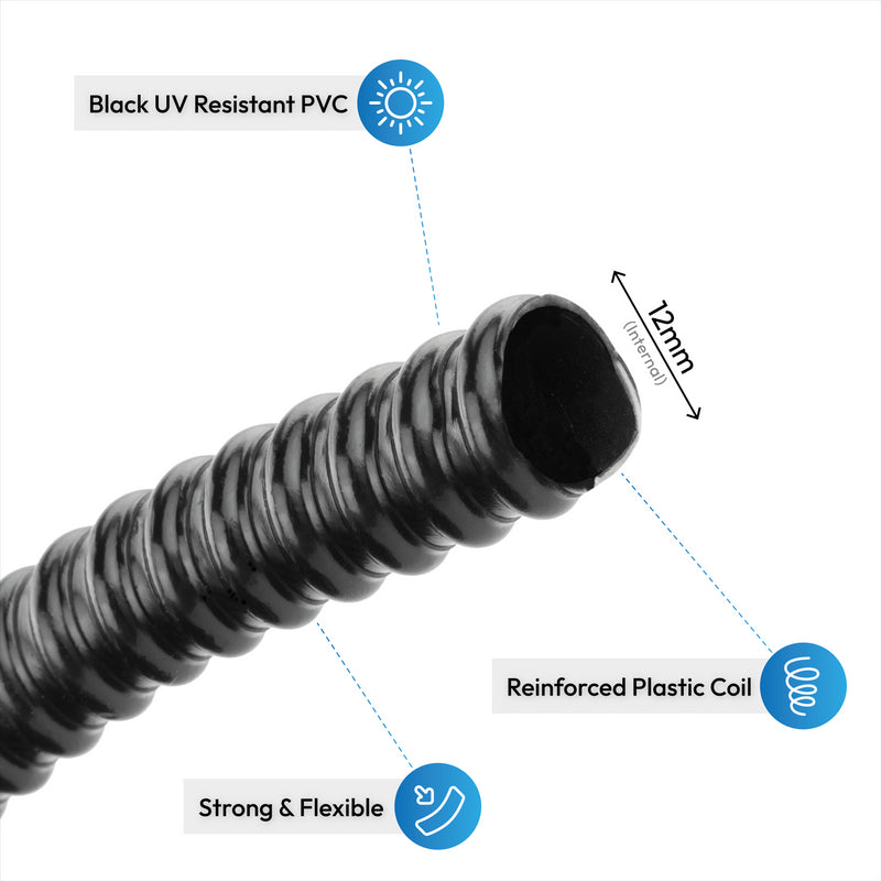 Black Corrugated Pond Hose