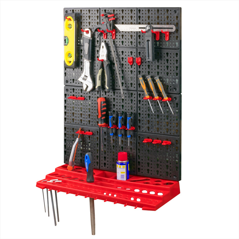 KCT Wall Mounted Tool Rack With Shelves