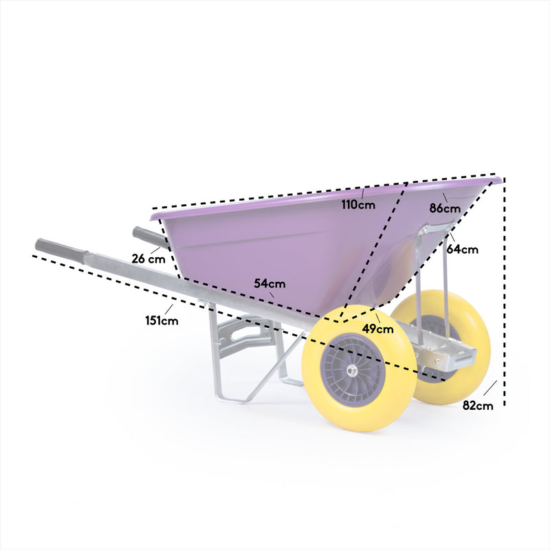 KCT 160L XL Twin Wheelbarrow