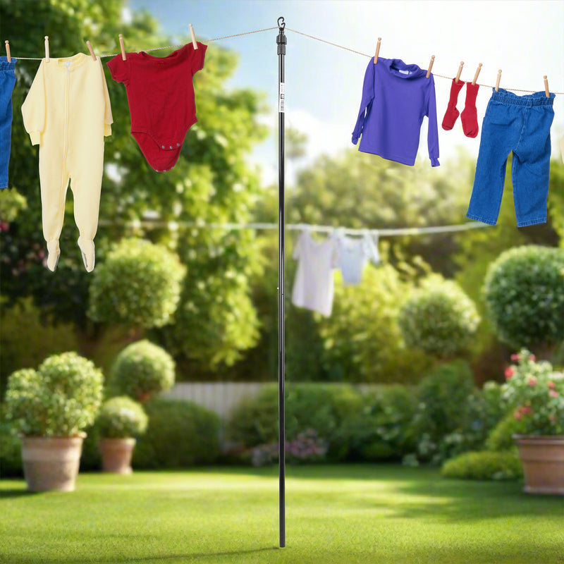 KCT 2.4m Extendable Washing Line Prop Pole – 2 Pack