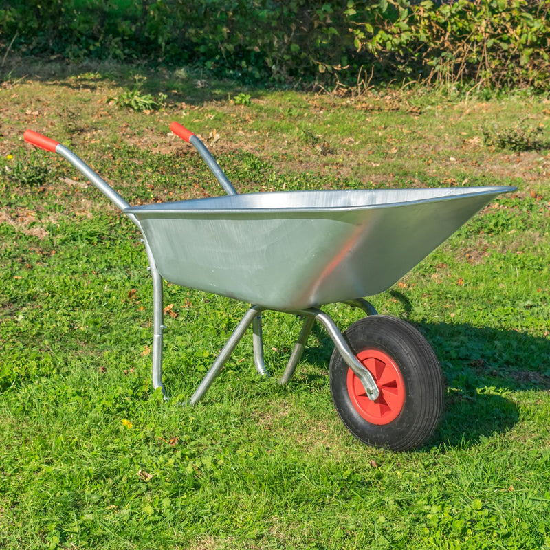 KCT 80 Litre Garden Galvanised Steel Wheelbarrow