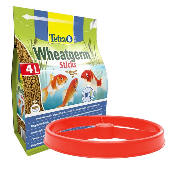 Tetra 4L Wheatgerm Sticks Fish Food + Feeding Ring