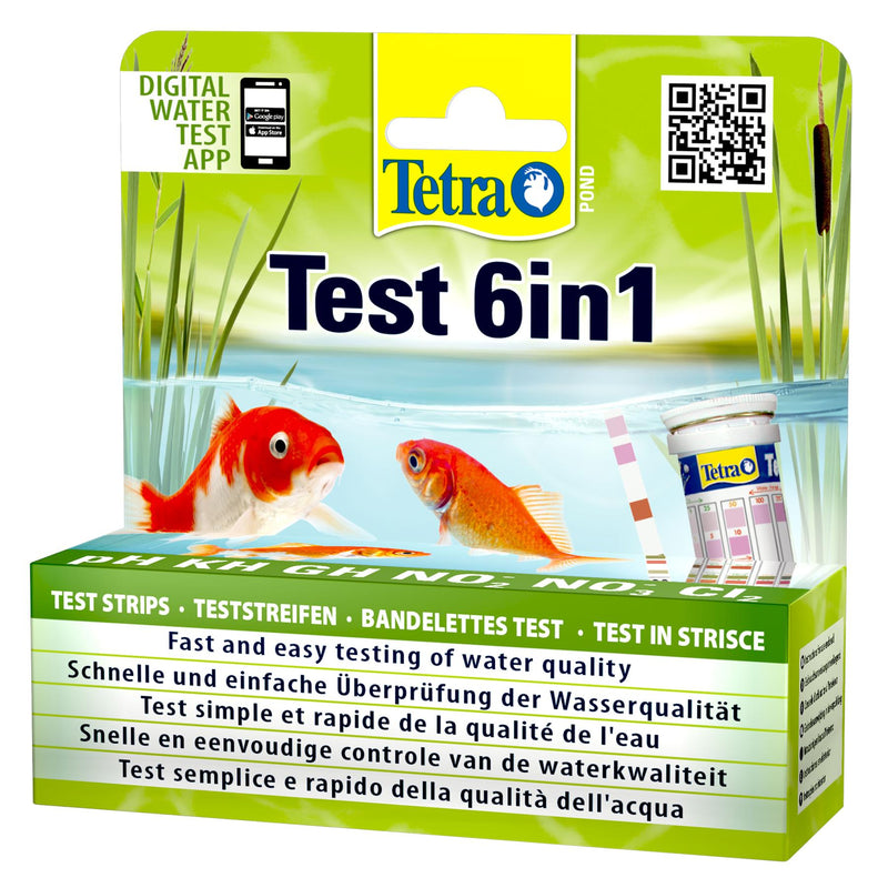 Tetra 6 in 1 Pond Quick Test Strips - 25 Pcs