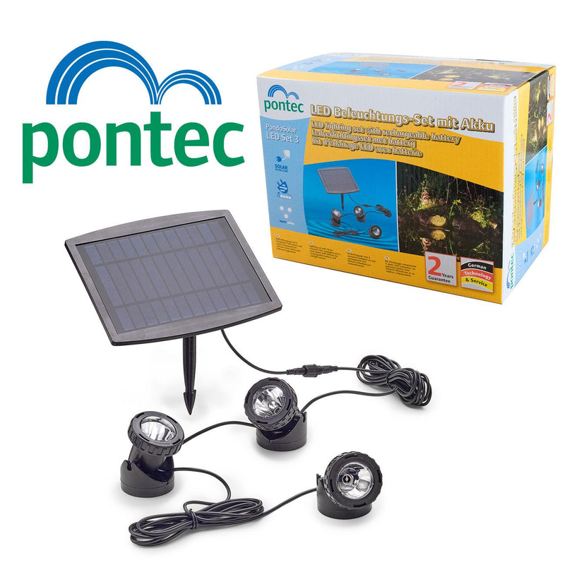 Pontec PondoSolar Solar Powered LED Lighting - Set of 3