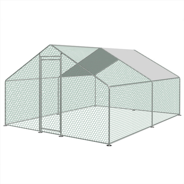 KCT 4x3m Walk In Galvanised Chicken Pet Run