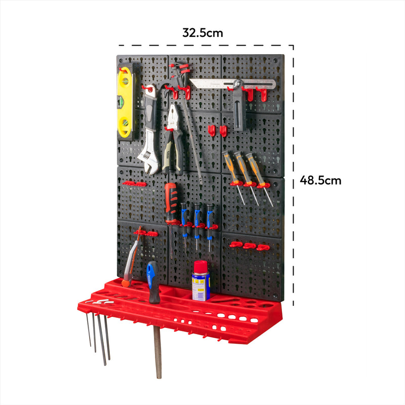 KCT Wall Mounted Tool Rack With Shelves