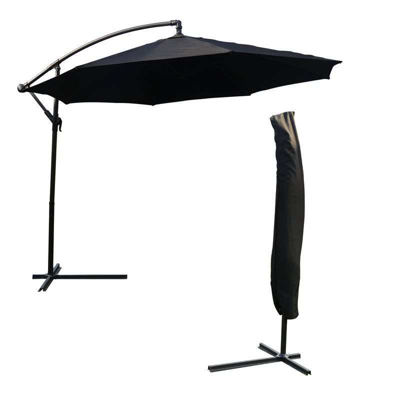 KCT 3.5m Large Cantilever Garden Parasols with Optional Base / Cover