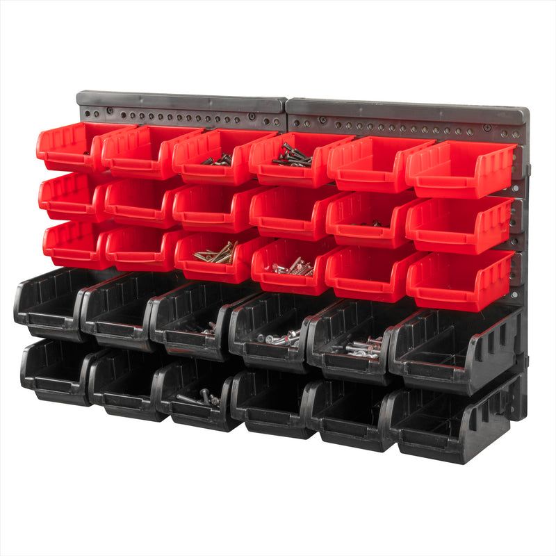 KCT 32pc Wall Mount Storage Bin Organiser