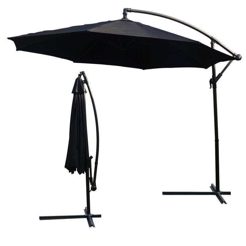 KCT 3m Large Cantilever Garden Parasols with Optional Base / Cover