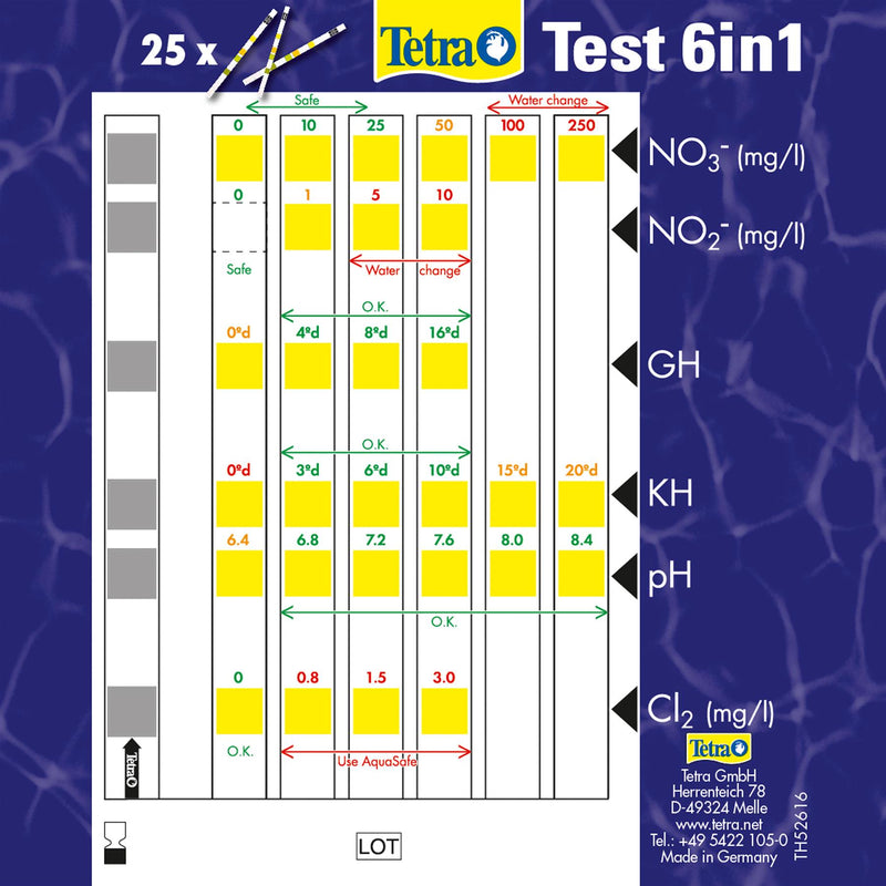 Tetra Aquarium Test Strips 6 in 1