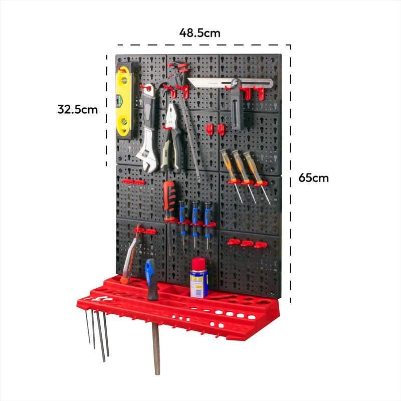 KCT Wall Mounted Tool Rack With Shelves