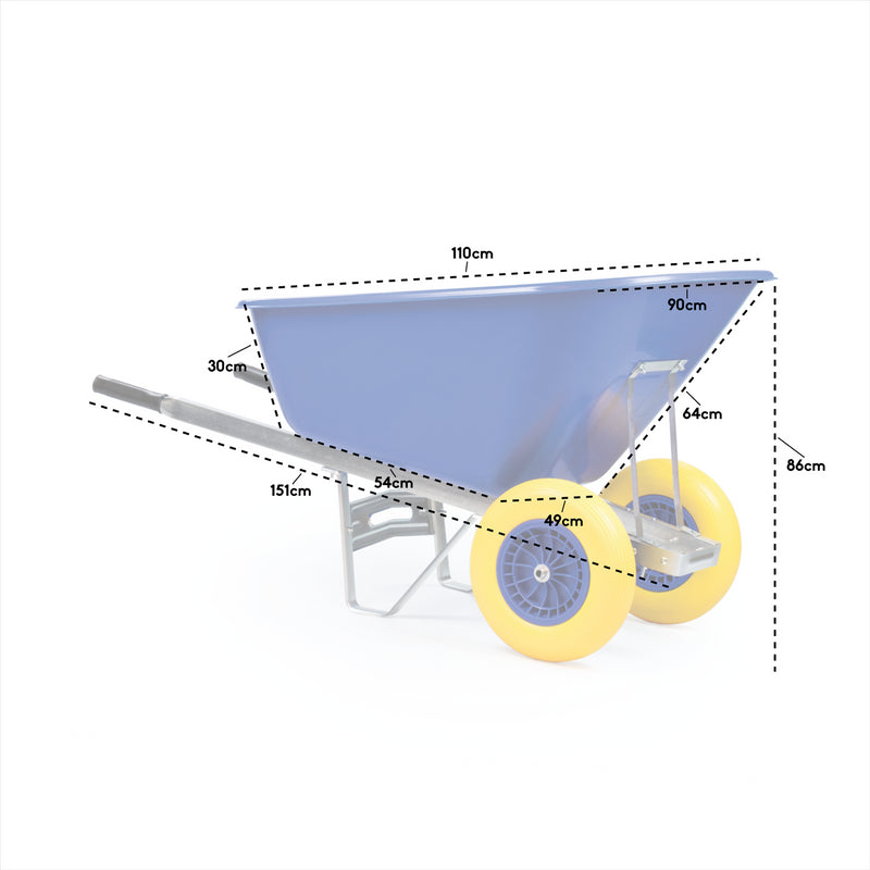 KCT 200L XL Heavy Duty Twin Wheelbarrow