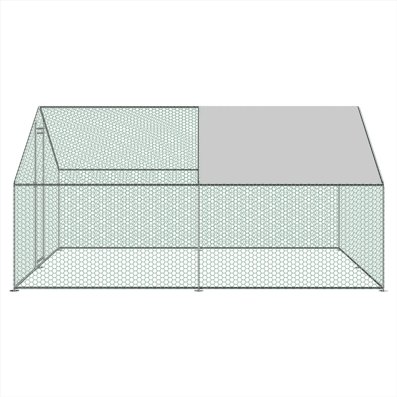 KCT 4x3m Walk In Galvanised Chicken Pet Run