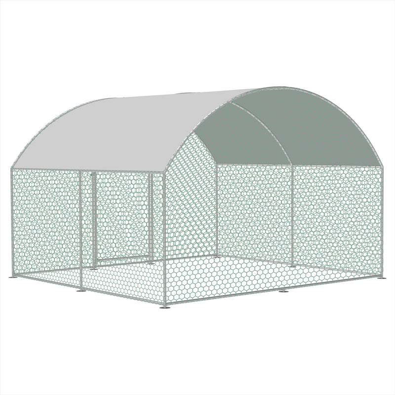 KCT 2.5x3m Walk In Chicken Pet Run with Curved Roof