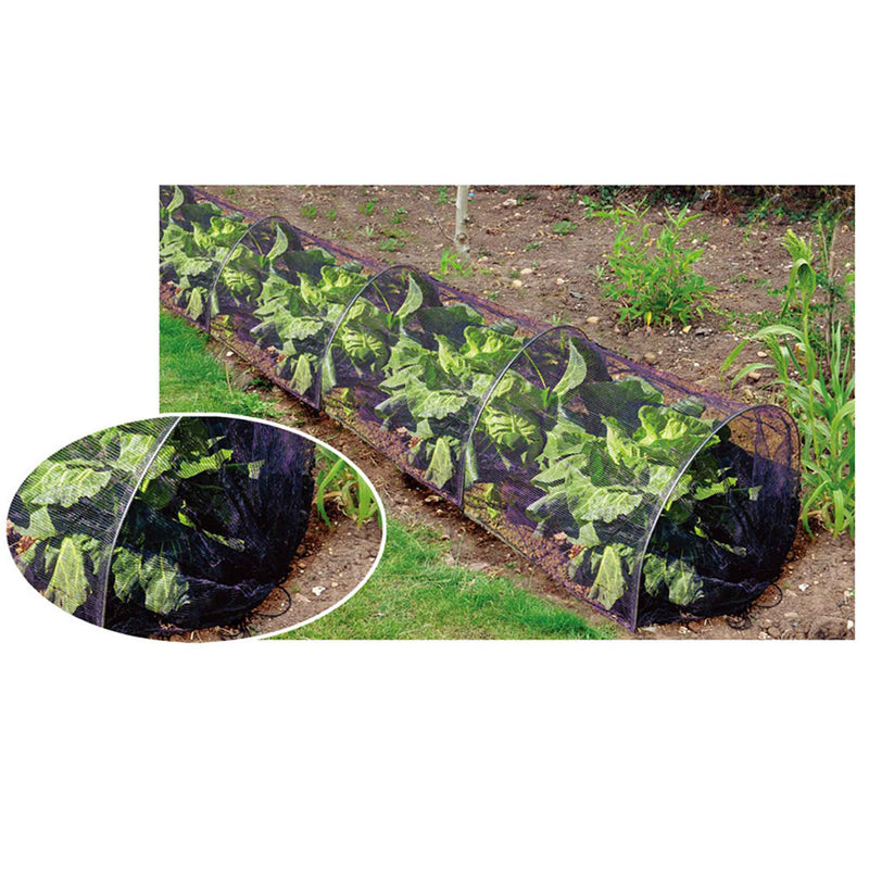 KCT 4 Pack Black Garden Net Cloche Grow Tunnel