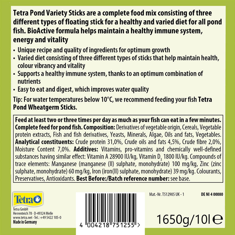 Tetra Floating Variety Sticks Pond Fish Food