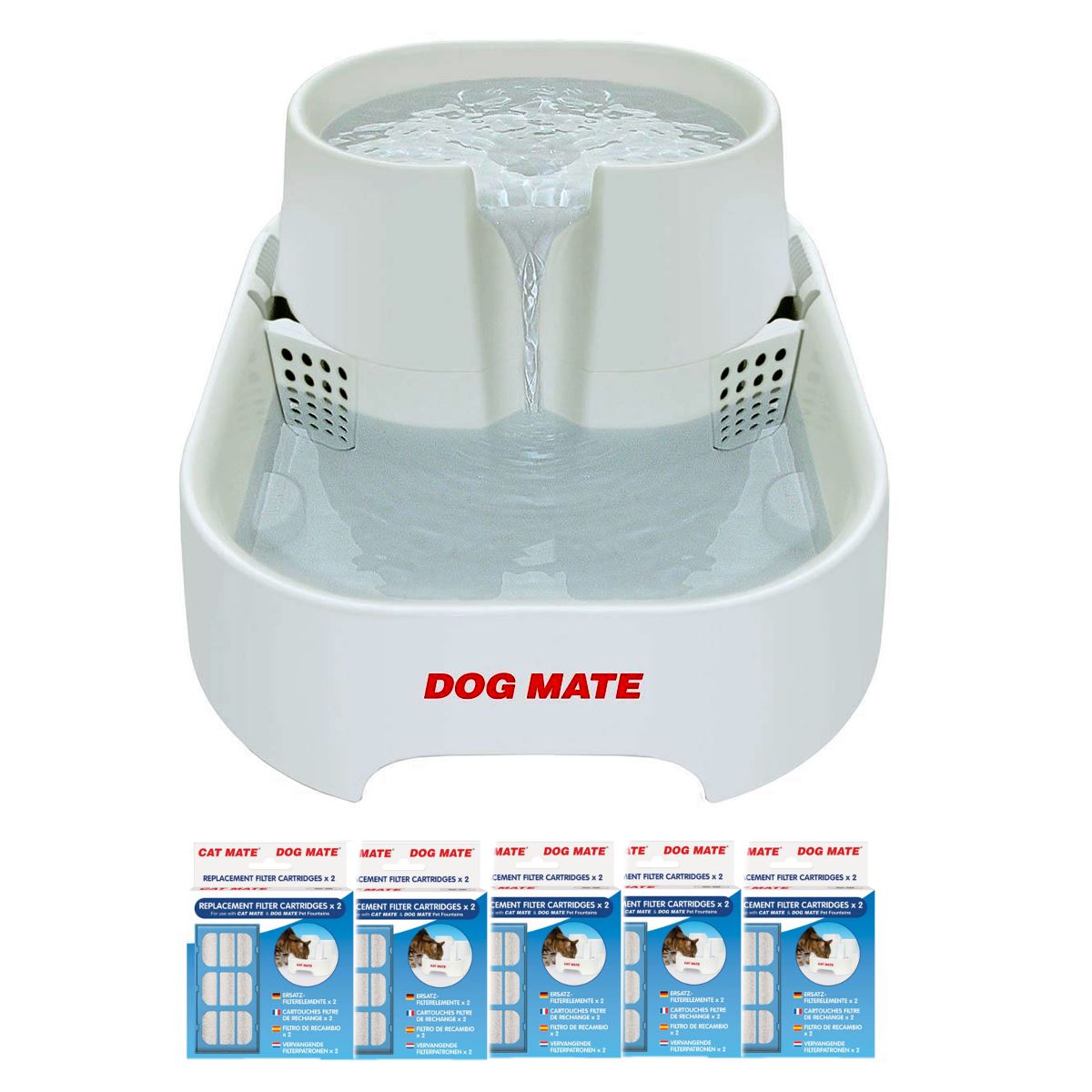 Cat Mate Drinking Fountain Water Bowl Pet Dog Filtered Drink Dish