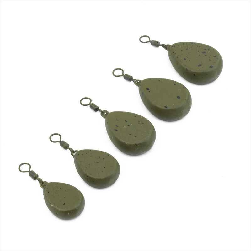 KCT Lead Flat Pear Fishing Weights 10 Pack